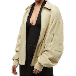WEWOREWHAT | Twill Bomber Jacket, Women's, Color Tan, Size‎ XS, NWOT